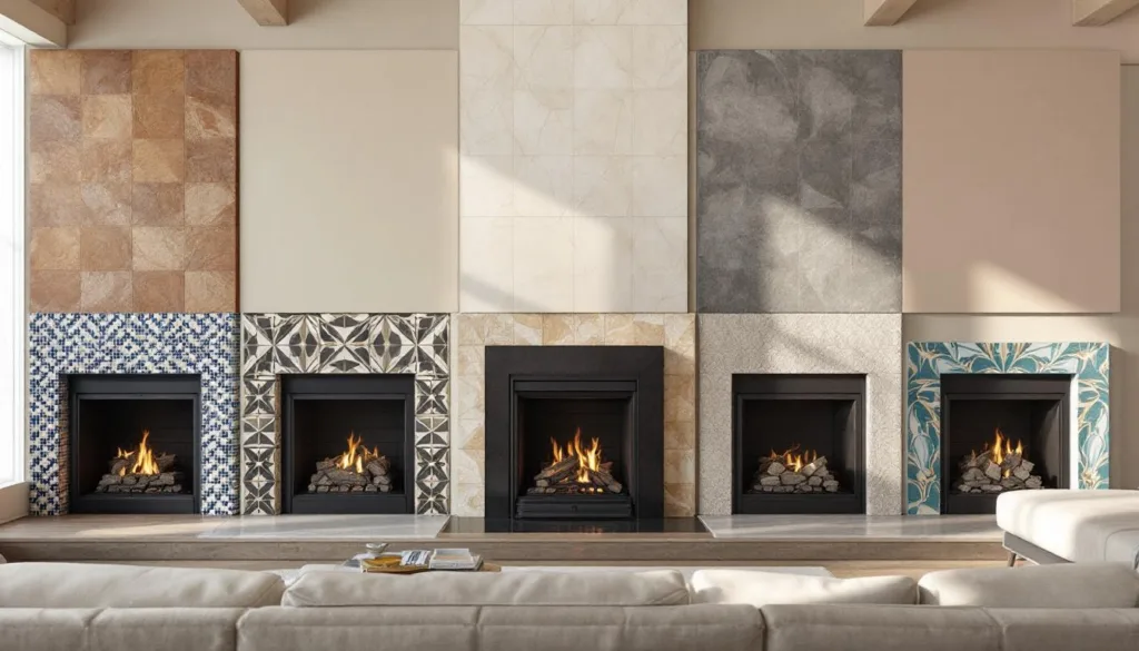scopri le 5 idee di rivestimenti in piastrelle per camini che ho provato e guarda il risultato finale per ispirare il tuo progetto di design.